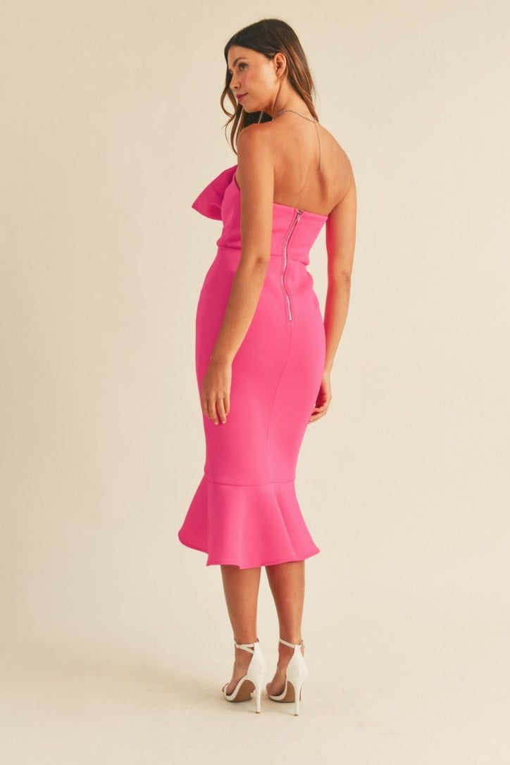 Elite Girl Sweetheart Neckline Dress (Pink)