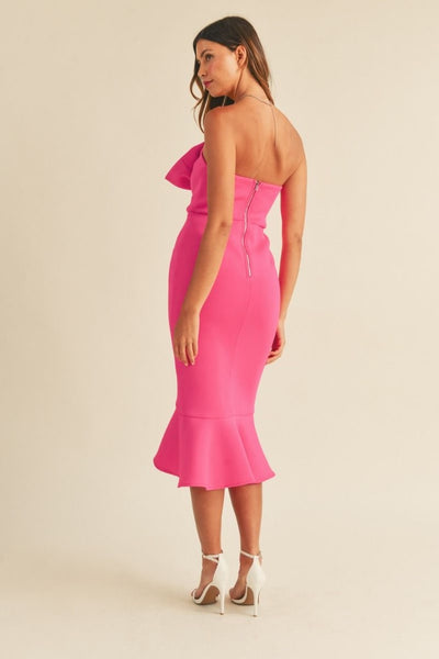 Elite Girl Sweetheart Neckline Dress (Pink)