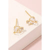Crystal Rhinestone Earrings (Gold)