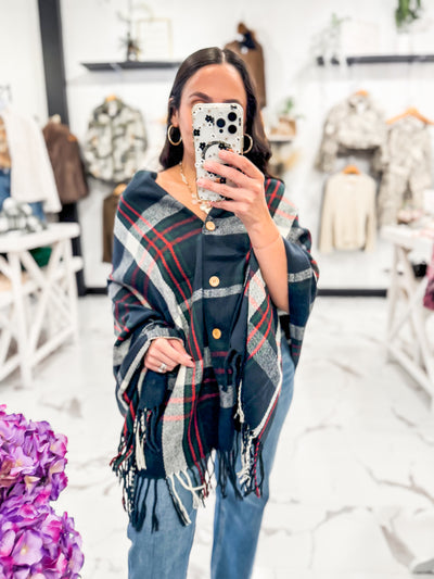 How To Style A Plaid Poncho