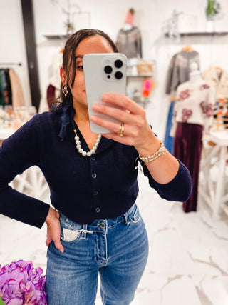 Always Reliable Knit Cardigan (Navy)