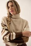 At The Bonfire Colorblock Sweater (Oatmeal)