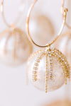 Penelope Fringe Pearl Earrings (White)