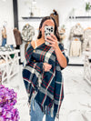 Red Green Navy Plaid Scarf