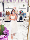 Finding My Paradise Ruffle Dress (White)