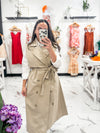 Like No Other Denim Trench Coat (Taupe)