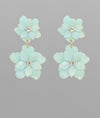 Ella Flower Dangle Earrings (Mint)