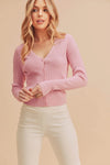 Love Thoughts Cardigan Sweater (Pink)