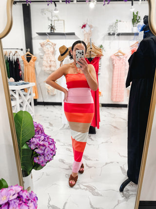 Feeling Like Summer Stripe Skirt (Multi)