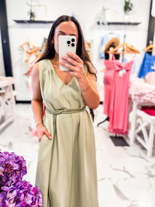 Luxe Office Sage Dress