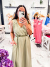Luxe Office Sage Dress