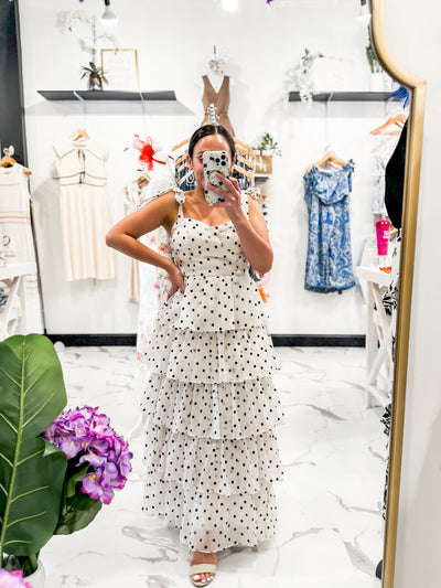 Going To The Track Ruffle Dress (Off White)