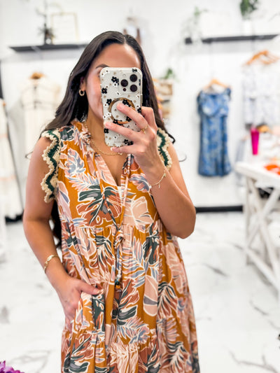 Somewhere To Go Flowy Maxi Dress (Multi)