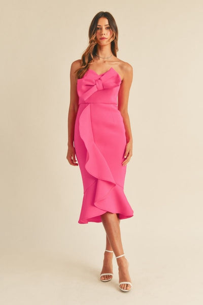 Elite Girl Sweetheart Neckline Dress (Pink)