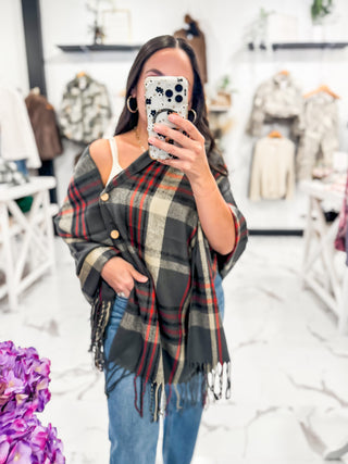 How to Style a Plaid Poncho 