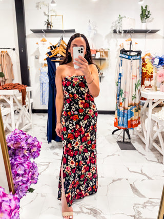 All I Wanted Was This Floral Maxi Dress (Black/Multi)