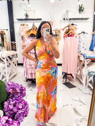 Honey Floral Print Ankle Dress