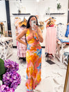 Honey Floral Print Ankle Dress