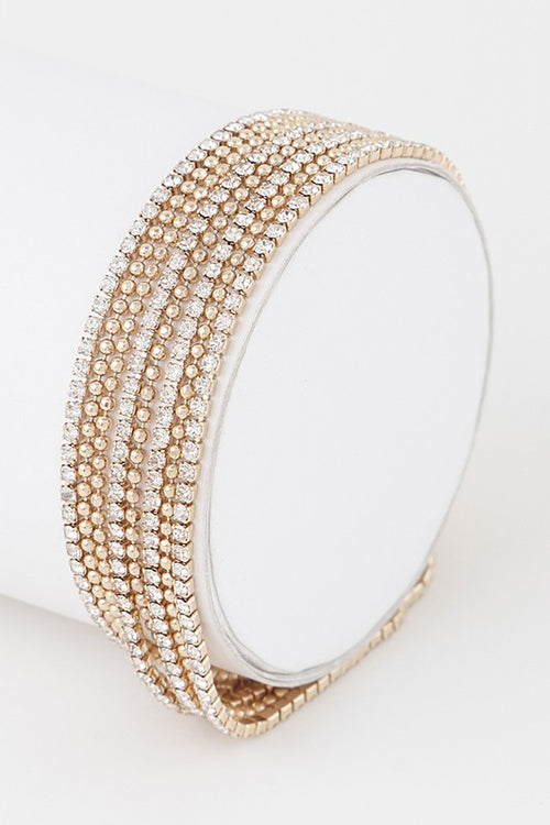 Frost Multi Rhinestone Beaded Bracelet