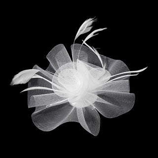 At The Race Fascinator (White)