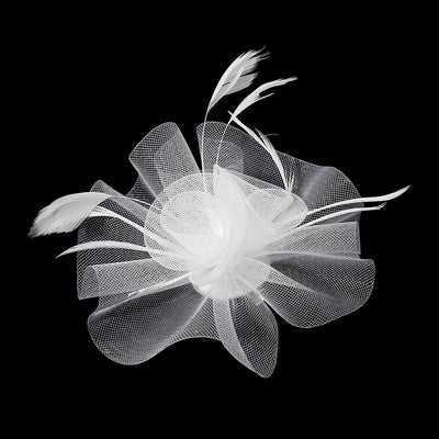 At The Race Fascinator (White)