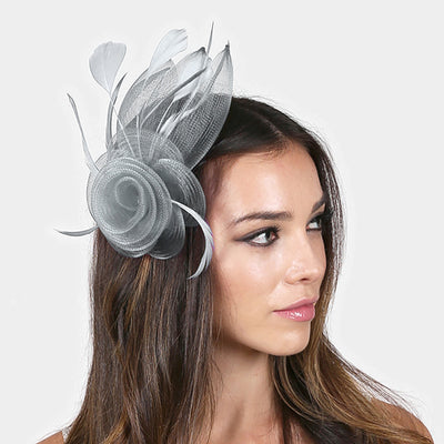 Opening Day Fascinator (Grey)