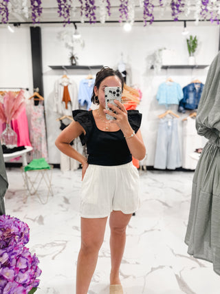 Bella V Boutique Linen Shorts for Women With Pockets