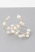 Triple Pearl Hoop Earrings (Gold)