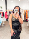 Bella V Boutique Satin Luxe Black Little Dress