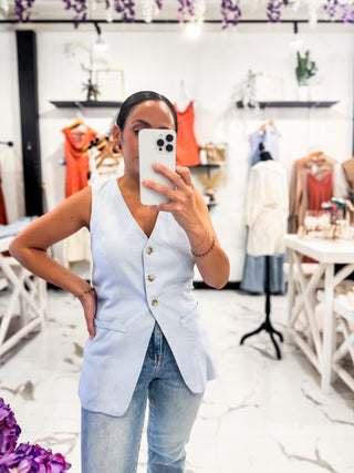 The Hudson Vest Blue