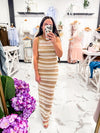 Sunset Hues Stripe Knit Dress (Multi)