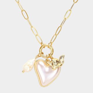 Audrey Pearl Necklace (Gold)