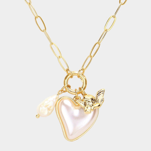 Audrey Pearl Necklace (Gold)