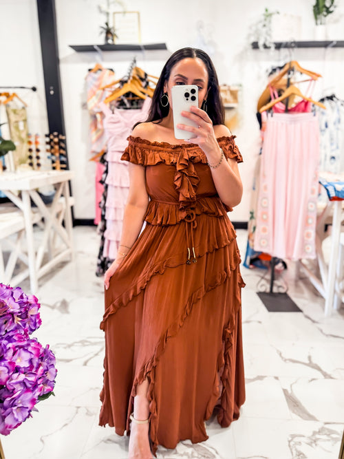 The Sienna Slay Ruffle Skirt Sand