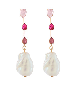 Rowyn Dangle Earrings (Cream/Pink)