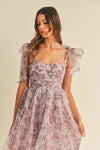 Fairytale Tiered Midi Dress (Purple)