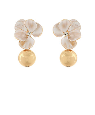 Lyla Floral Earrings (Gold)