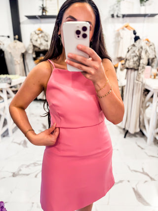 Stretch Pink A Line Dress
