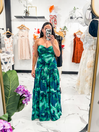 Something About Her Printed Skirt (Green)