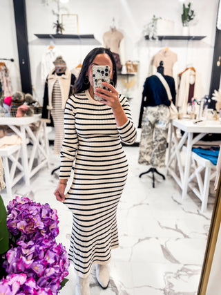 Perfect Winter Stripe Dress