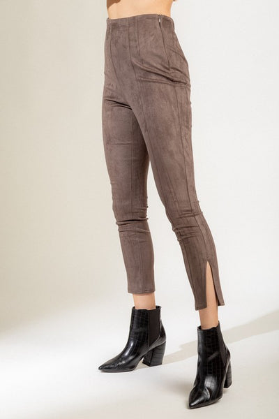 Everyday Essentials Suede Pants (Charcoal)