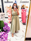 Summer Office Sage Green Work Dress