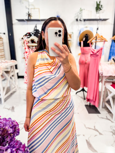 Sun Chaser Cowl Neckline Top Multi