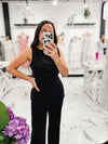 Cool Girl Vibes Linen Set (Black)