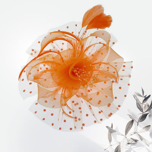 Paddock Suite Fascinator (Orange)