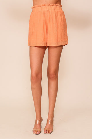Soak In The Sun Linen Shorts (Apricot)