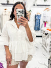 A Total Flirt Ruffle Blouse (Off White)