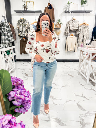 She's So Elegant Long Sleeve Top (Cream)