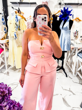 Handled Business Wide Leg Set (Pink)