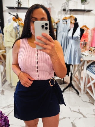 One Sweet Thing Ribbed Top (Lilac)